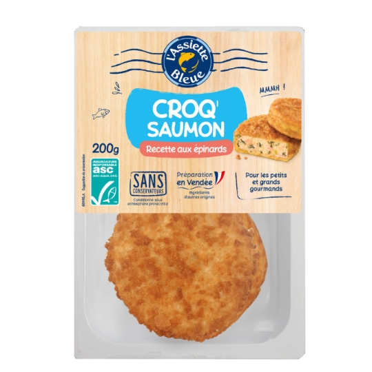 Croq' Saumon aux Epinards ASSIETTE BLEUE