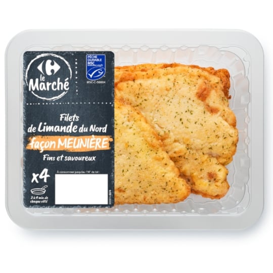 Filets de limande panés du Nord MSC façon meunière  CARREFOUR LE MARCHE