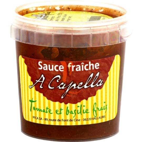 Sauce tomate et basilic frais A CAPELLA