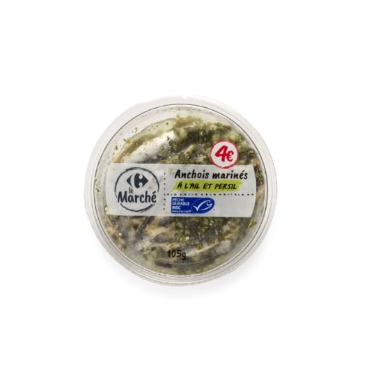 Filets d'anchois ail et persil CARREFOUR LE MARCHE