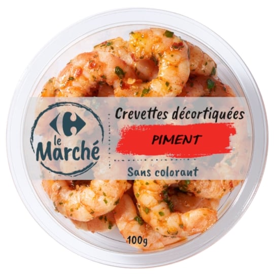Crevettes décortiquées sauce piment  CARREFOUR LE MARCHE