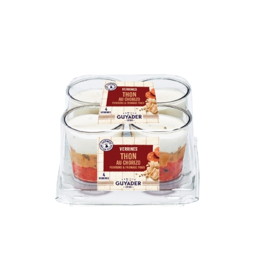Verrines Thon au Chorizo Poivrons et Fromage Frais GUYADER