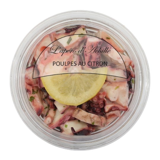 Poulpes au Citron et au Persil, Marinées dans l'Huile de Colza L'APERO D'ACHILLE