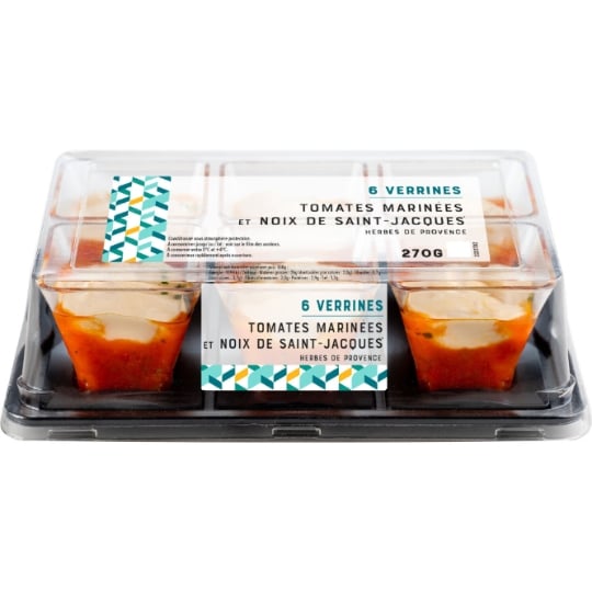 Verrines Tomates et Noix de St-Jacques MIX BUFFET