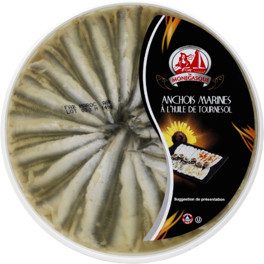 Anchois marinés à l'huile de tournesol