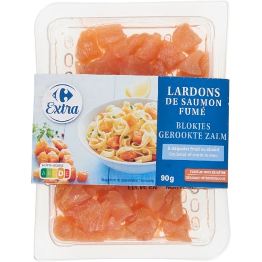 Lardons de saumon fumé CARREFOUR EXTRA