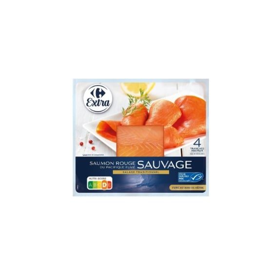 Saumon Fumé Sauvage du Pacifique CARREFOUR EXTRA