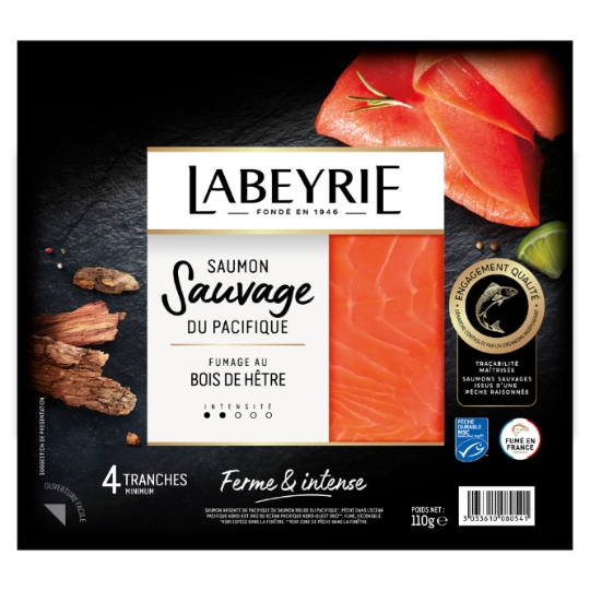 Saumon Fumé Sauvage du Pacifique Intense LABEYRIE