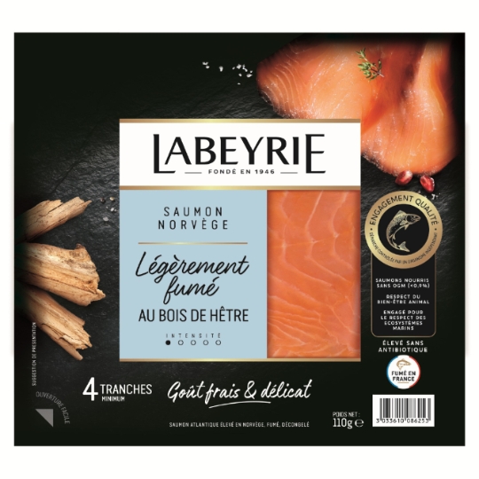 Saumon de Norvège Légèrement Fumé LABEYRIE