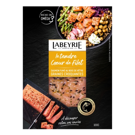 Saumon Fumé de Norvège au Bois de Hêtre et Graines Croquantes LABEYRIE