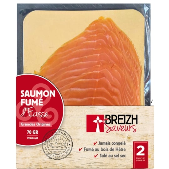 Saumon Fumé d'Ecosse Grandes Origines BREIZH SAVEURS