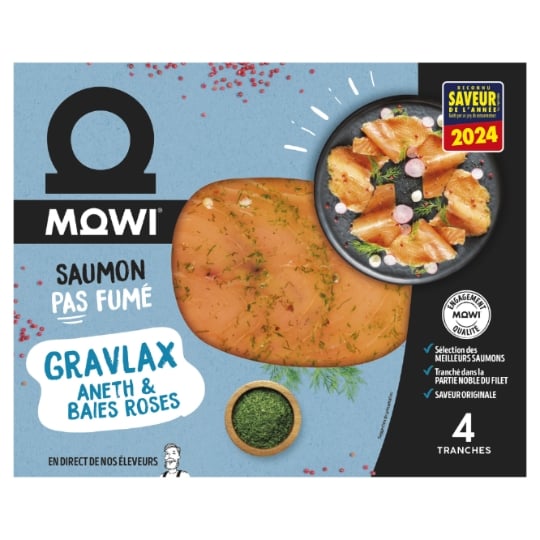 Saumon Gravlax Aneth et Baies Roses MOWI