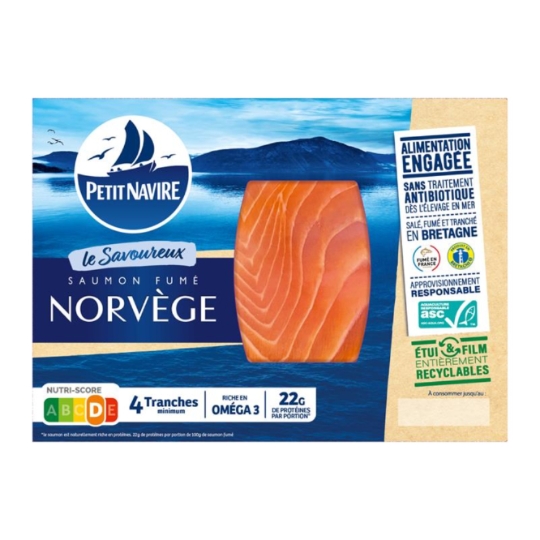 Saumon Atlantique Fumé Elevé en Norvège PETIT NAVIRE