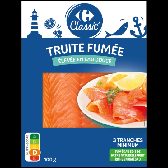 Truite Fumée d'Eau Douce CARREFOUR CLASSIC'
