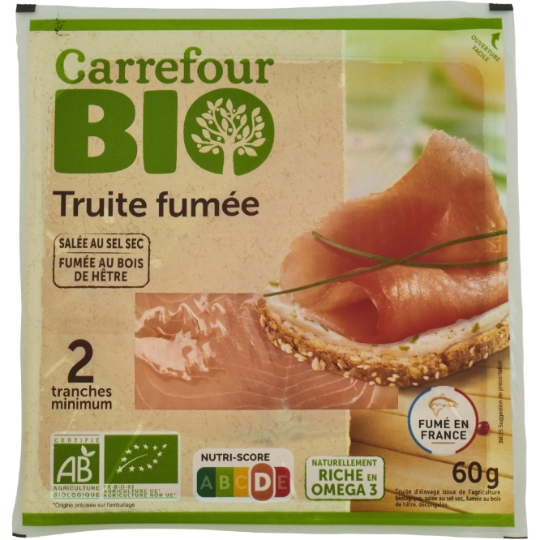 Truite fumée CARREFOUR BIO