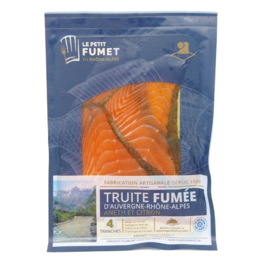 Truite Fumée d'Auvergne Aneth et Citron LE PETIT FUMET EN RHONE-ALPES