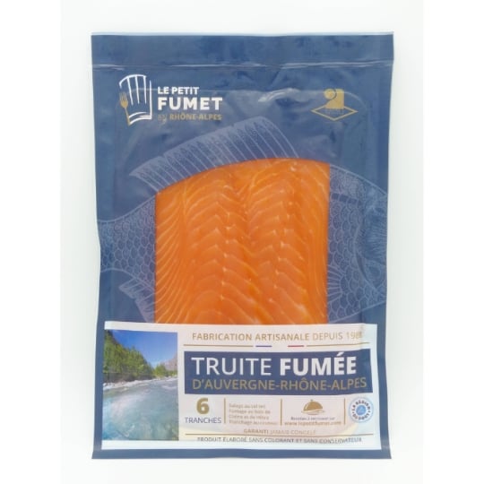 Truite fumée D'auvergne-Rhône-Alpes au bois de Chêne et de Hêtre LE PETIT FUMET EN RHONE-ALPES