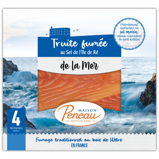 Truite Fumée de la Mer au Sel de l'Île de Ré Fumage Traditionnel au Bois de Hêtre MAISON PENEAU