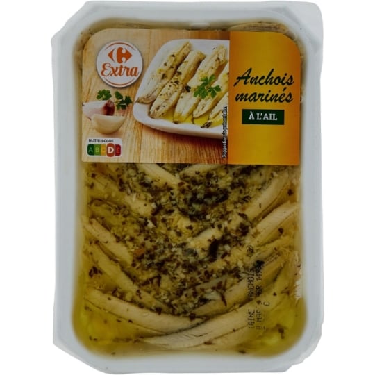 Anchois marinés à l'ail CARREFOUR EXTRA