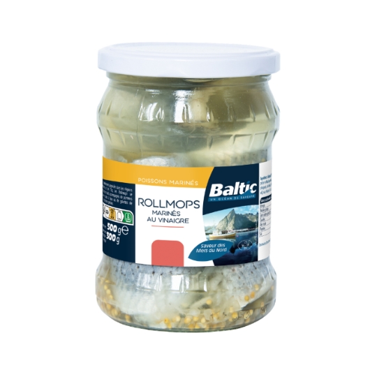 Rollmops Marinés au Vinaigre, Saveur des Mers du Nord BALTIC