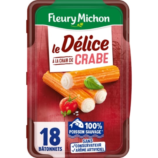Bâtonnets de Surimi à la chair de crabe FLEURY MICHON
