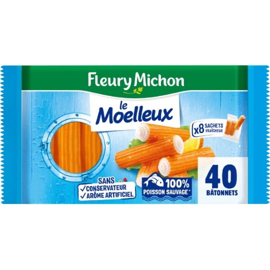 Bâtonnets de Surimi Le Moelleux FLEURY MICHON