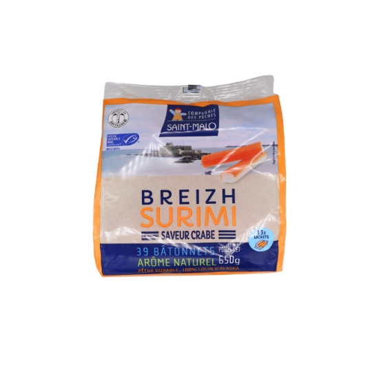 Surimi bâtonnets saveur crabe  COMPAGNIE DES PECHES SAINT-MALO