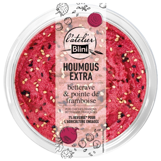 Houmous Extra Betterave Framboise ATELIER BLINI