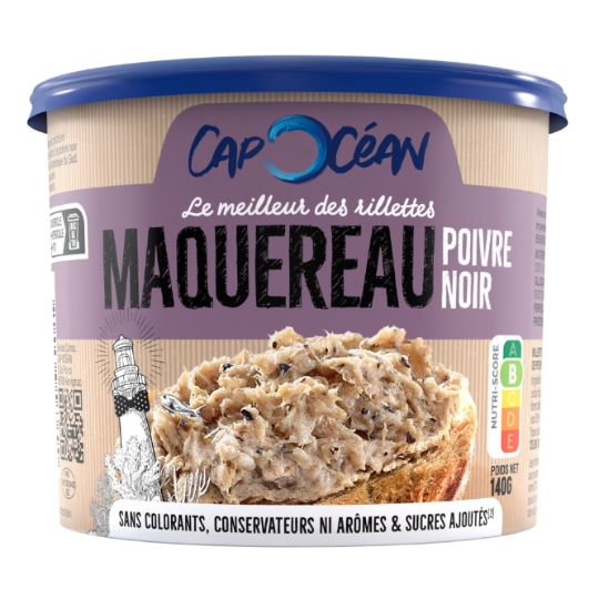 Rillette de maquereau poivre noir CAP OCEAN