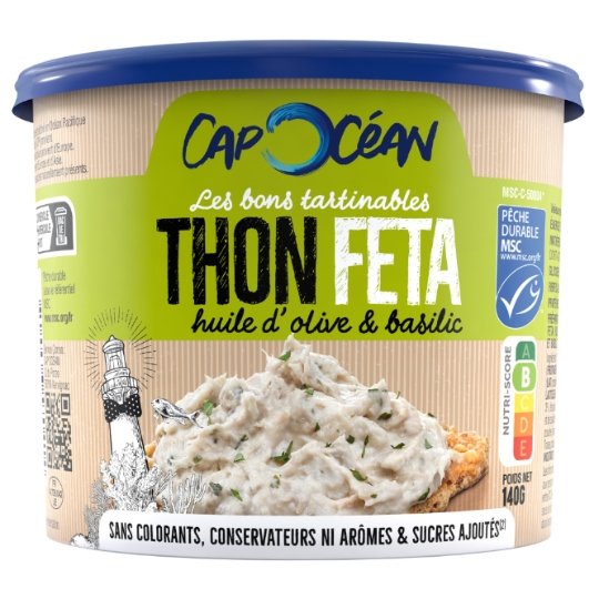 Tartinable thon MSC feta huile d'olive basilic CAP OCEAN