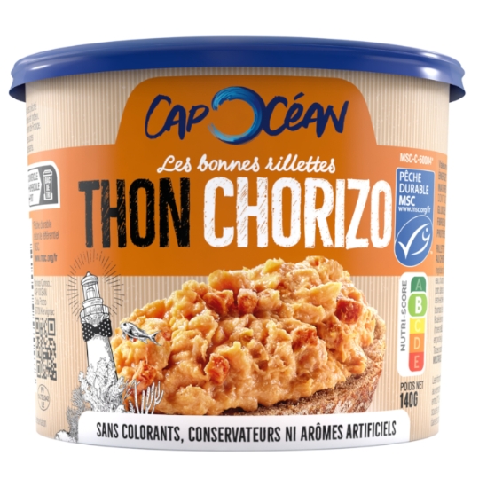 Rillettes de Thon au Chorizo, Pêche durable Msc CAP OCEAN