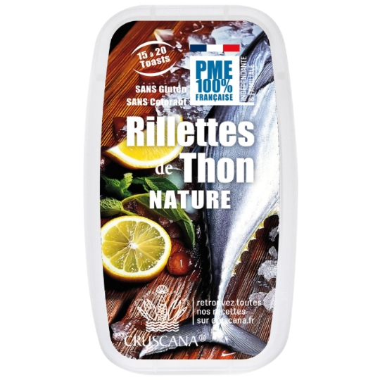 Rillettes de Thon Nature Sans Gluten Sans Colorant CRUSCANA