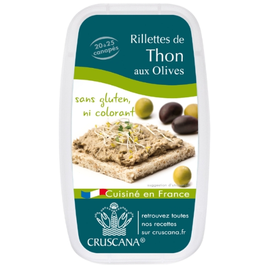 Rillettes de Thon aux Olives Sans Gluten ni Colorant CRUSCANA