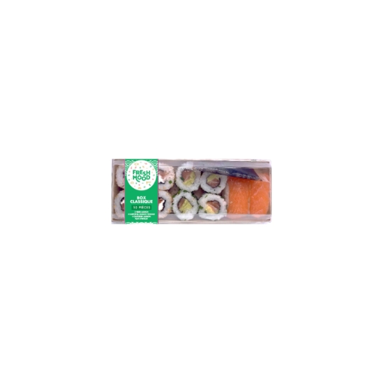 Sushi Classique (Saumon, California Saumon Fromage, California Saumon) à la Pulpe d'Avocat FRESHMOOD