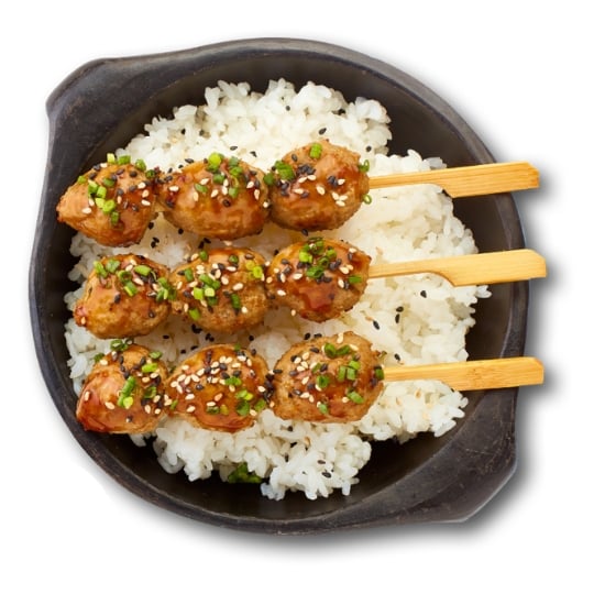 Brochettes boulette de poulet SUSHI MARKET
