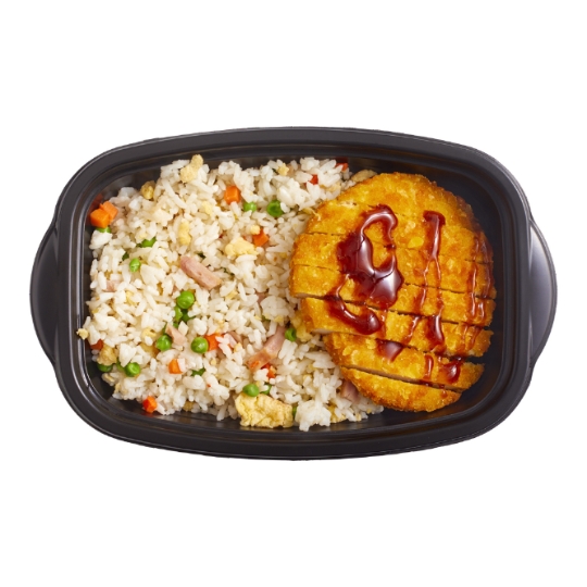 Poulet katsu et riz cantonais