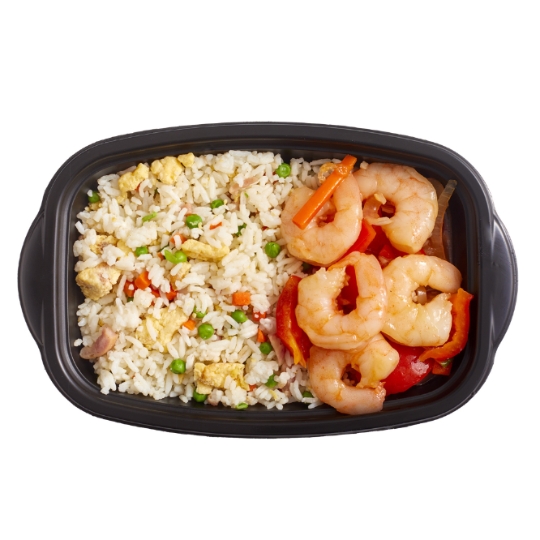 Crevettes Sauce Piquante & Riz Cantonnais IZAKAYA