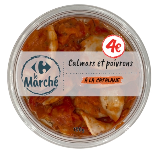 Plat Cuisiné Calmars et Poivrons à la Catalane CARREFOUR LE MARCHE