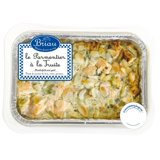 Plat cuisiné parmentier à la truite de Pyrénées MAISON BRIAU