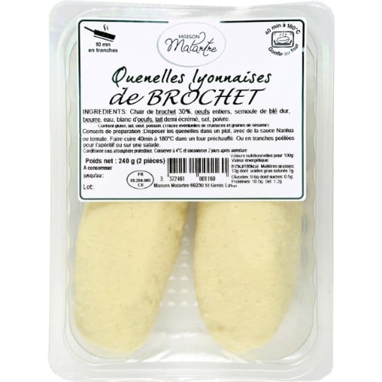 Quenelles Lyonnaises de Brochet MAISON MALARTRE
