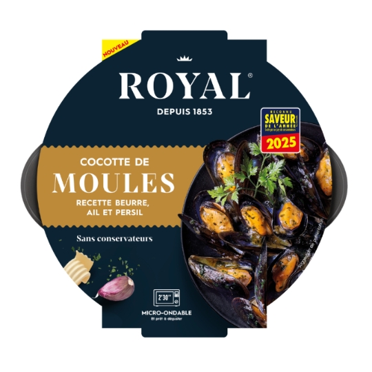 Moules Cuisinées au Beurre, Ail et Persil ROYAL