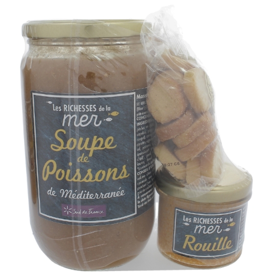 Soupe de Poissons de Méditerranée avec Rouille et Croûtons LES RICHESSES DE LA MER