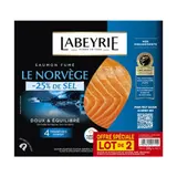 Saumon Fumé le Norvège Réduit en Sel LABEYRIE