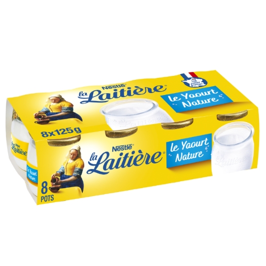 Yaourts Nature au lait entier nature LA LAITIERE