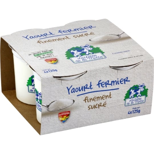 Yaourts Nature Sucré LAITIERE DE LA MOTTE