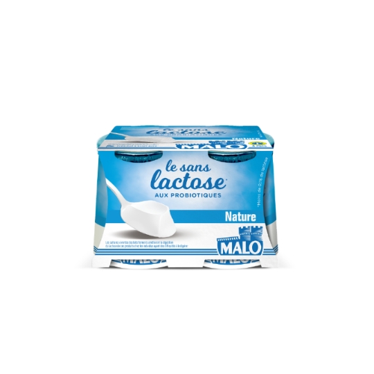 Yaourt Sans Lactose Nature aux Probiotiques MALO