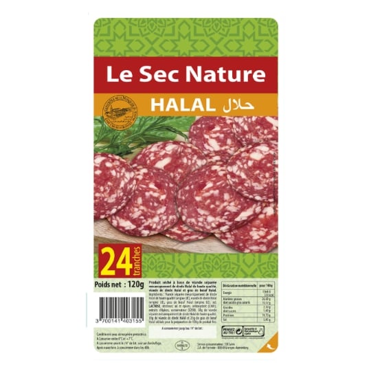 Saucisson le sec de nature Halal