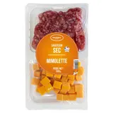Duo Apéro Dès de Mimolette et Saucisse Sèche Nature GOURMETS CHARCUTIERS