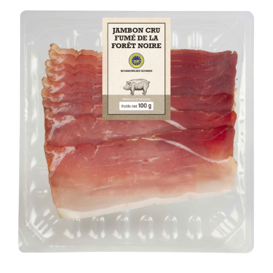 Jambon Cru Fumé de la Fôret Noire Tranché DISTRIBUE PAR JECA
