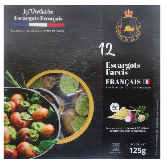 Escargots Farcis FRançais Elevés en Plein Air DOMAINE DE LA BASTINE